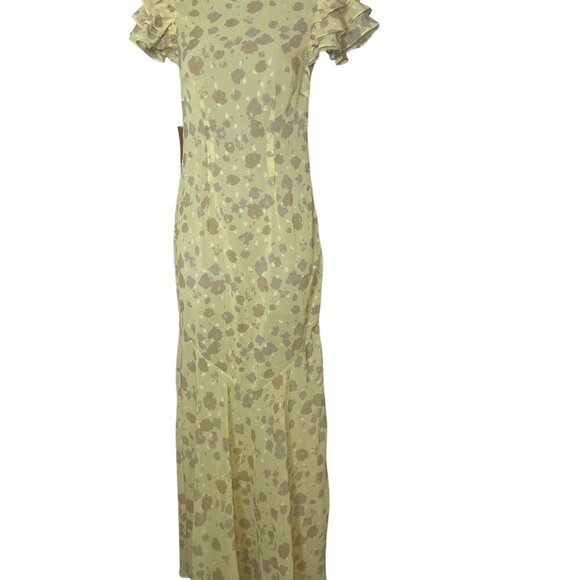 O.P.T. Gracia Floral Chiffon Overlay Maxi Dress NWT Size 0 - Picture 3 of 5